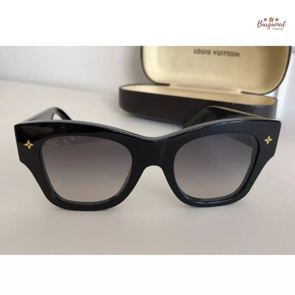 Authentic LOUIS VUITTON Black Acetate 2021 Rendez-Vous Square Sunglasses Z1562W - Picture 11 of 14
